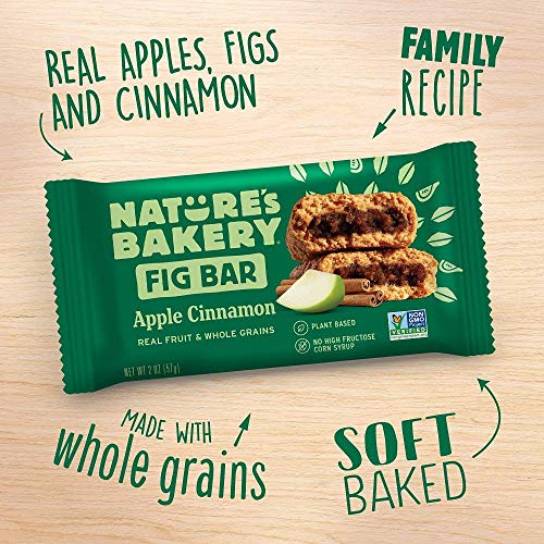 Natureâ€™s Bakery Whole Wheat Fig Bars, Blueberry, Real Fruit, Vegan, Non-GMO, Snack bar, Twin packs- 12 count