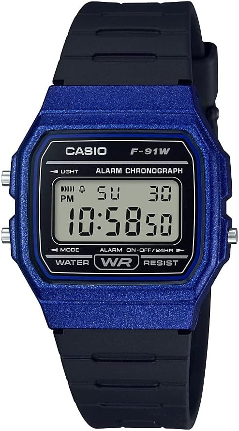 Casio Classic F91W Series Quartz Watch | Water Resistant |1/100 Second Stopwatch | Daily Alarm | Hourly Time Signal |Auto Calendar |SS Caseback |12/24-Hour Format