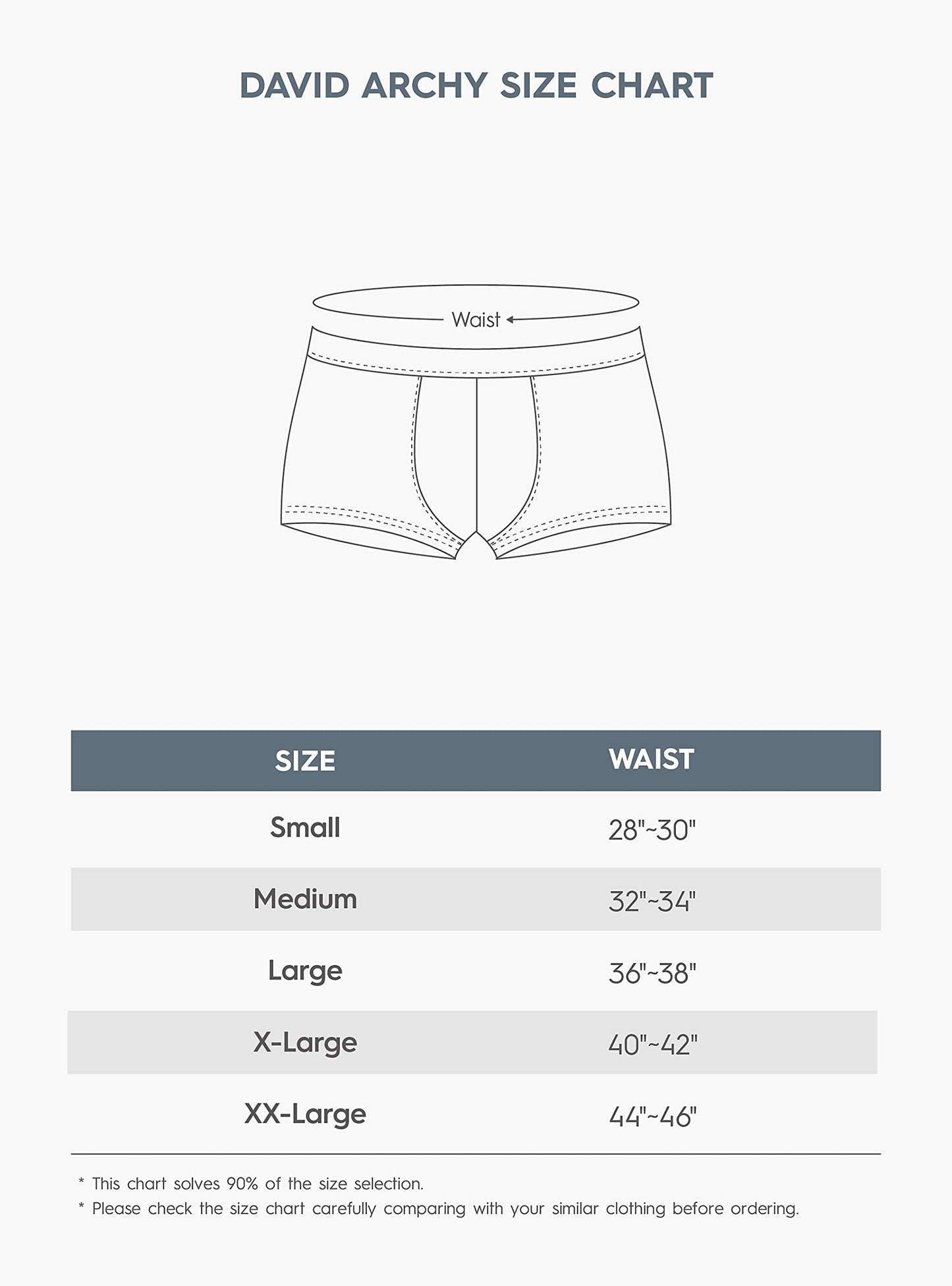 DAVID ARCHY Mens Underwear Boxer Briefs Breathable Soft Moisture-Wicking with Fly Underwear for Men Multipack