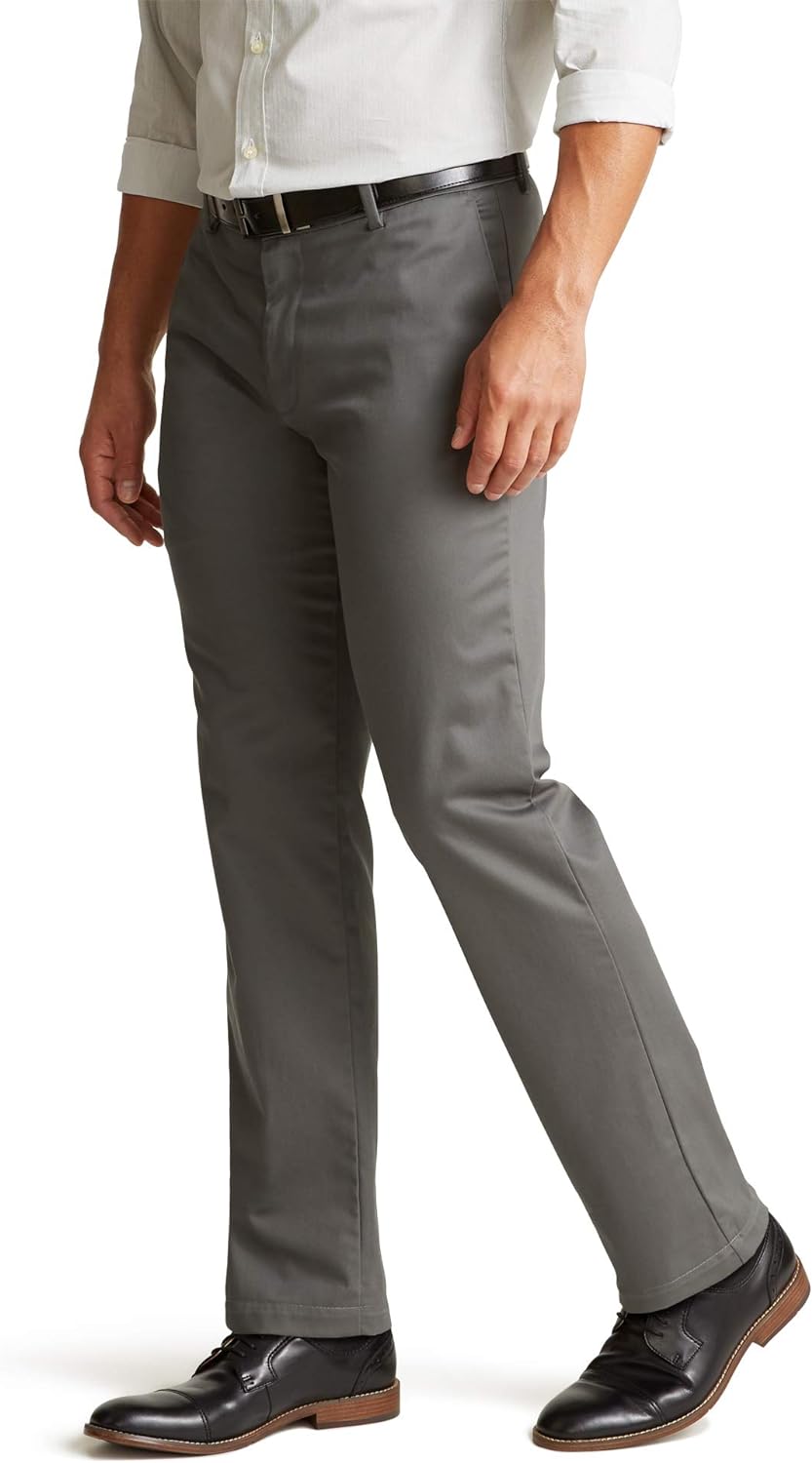 Dockers Men's Straight Fit Signature Lux Cotton Stretch Khaki Pant