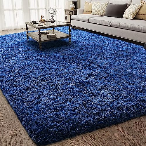 Ophanie Machine Washable Upgrade 4x6 Rugs for Bedroom, Grey, Fluffy Shaggy Soft Area Rug, Gray Non-Slip Indoor Floor Carpet for Living Room, Kids Baby Boys Teen Dorm Home Decor Aesthetic, Nursery