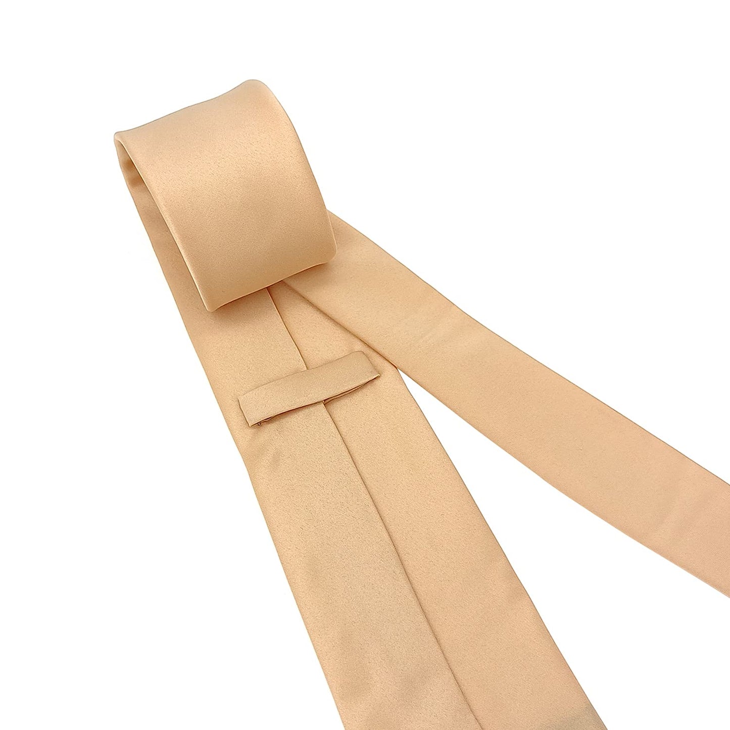 KOOELLE Men's Ties Solid Pure Color Plain Formal Black Ties For Men