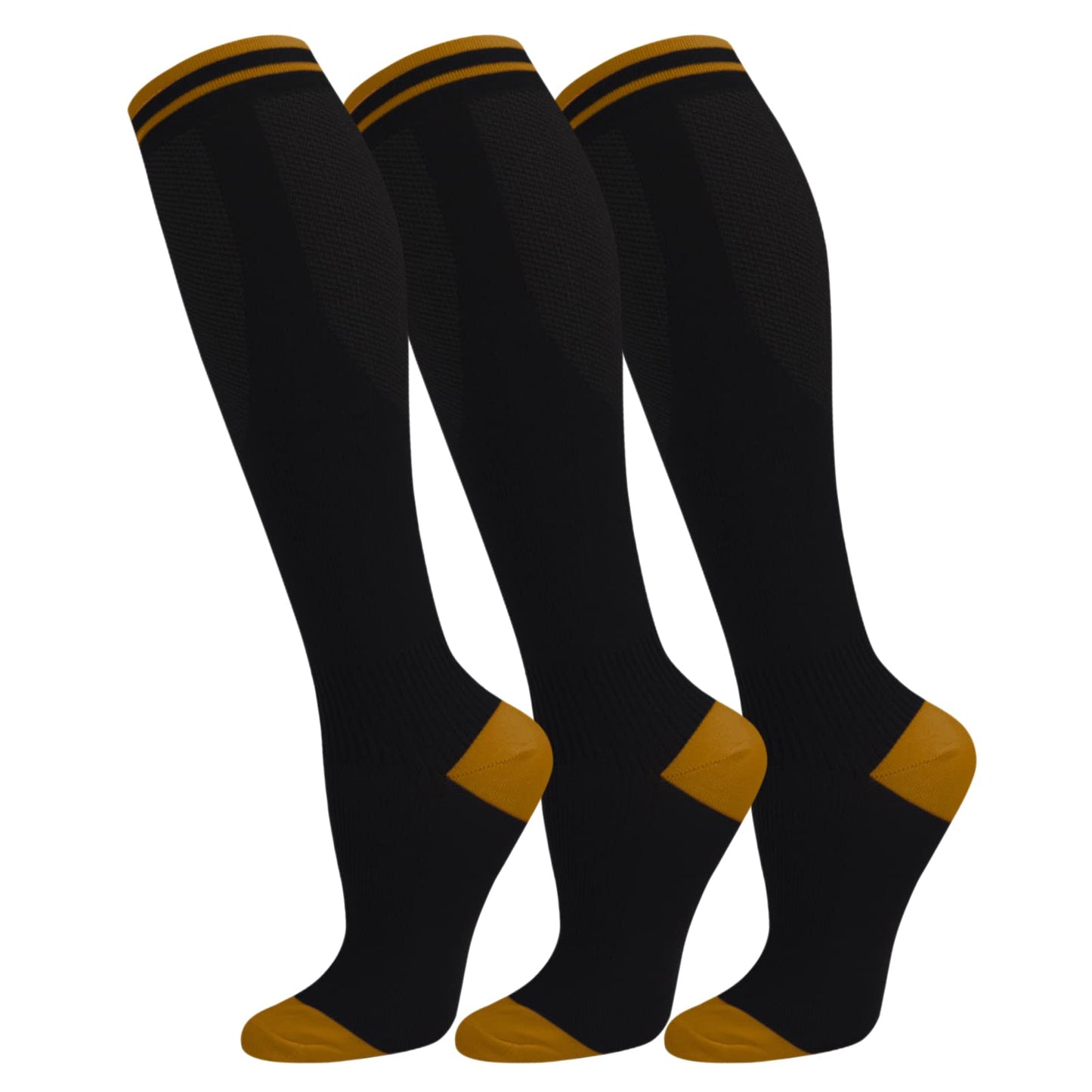 FuelMeFoot 3 Pack Copper Compression Socks - Compression Socks Women & Men Circulation - Best for Medical,Running,Athletic