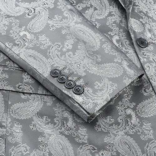 Cloudstyle Mens 2 Piece Paisley Dress Suit One Button Party Wedding Blazer Pants Sets