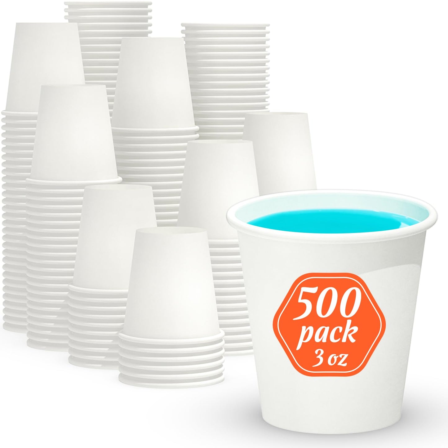 100 Count 12 oz Coffee Cups, Leak-Free Food Safe Paper Cups 12 oz, Disposable Coffee Cups, Hot Paper Coffee Cups 12oz, White Paper Cups for Cold and Hot Drinks