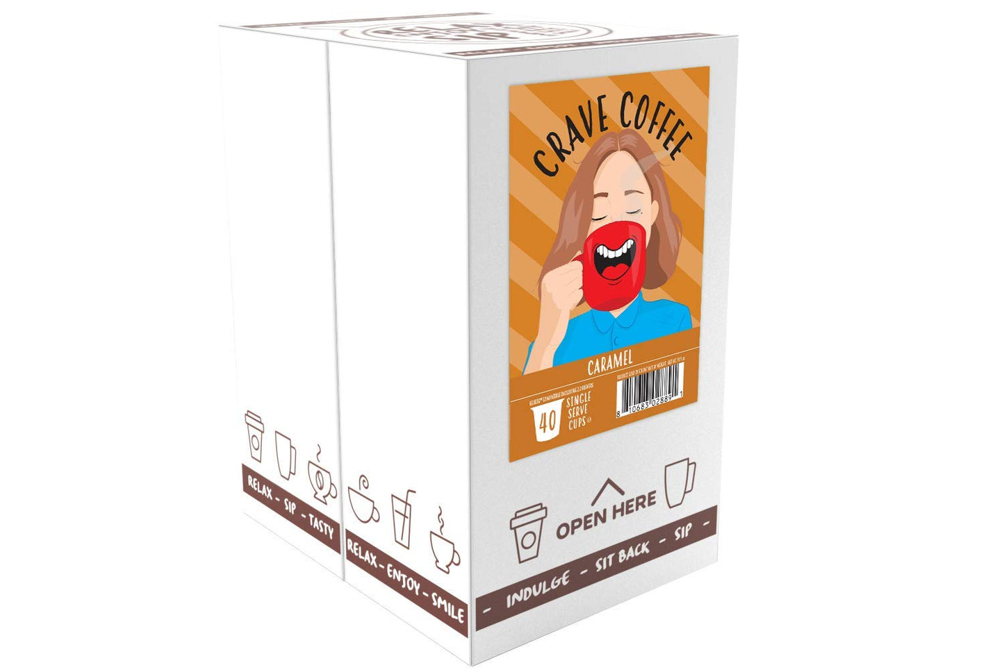 Crave Beverages Flavored Coffee Pods Sampler, Compatible with 2.0 K-Cup Brewers, Assorted Variety Pack, 100 Count