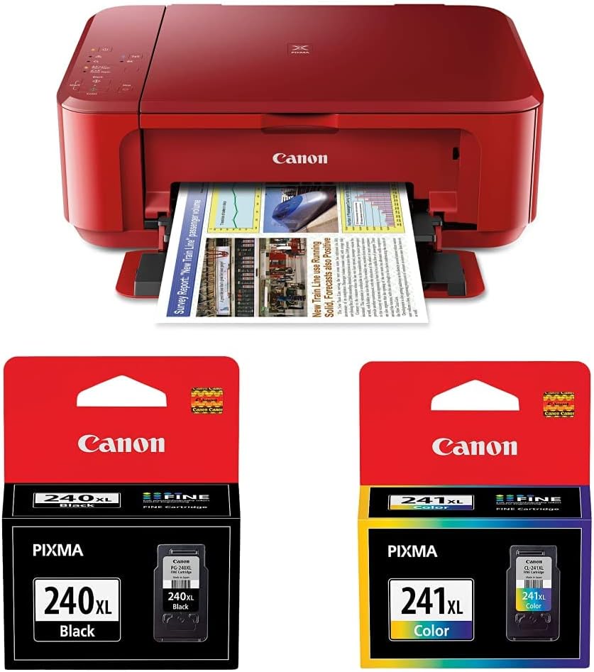 Canon Pixma MG3620 Wireless All-In-One Color Inkjet Printer with Mobile and Tablet Printing, Black