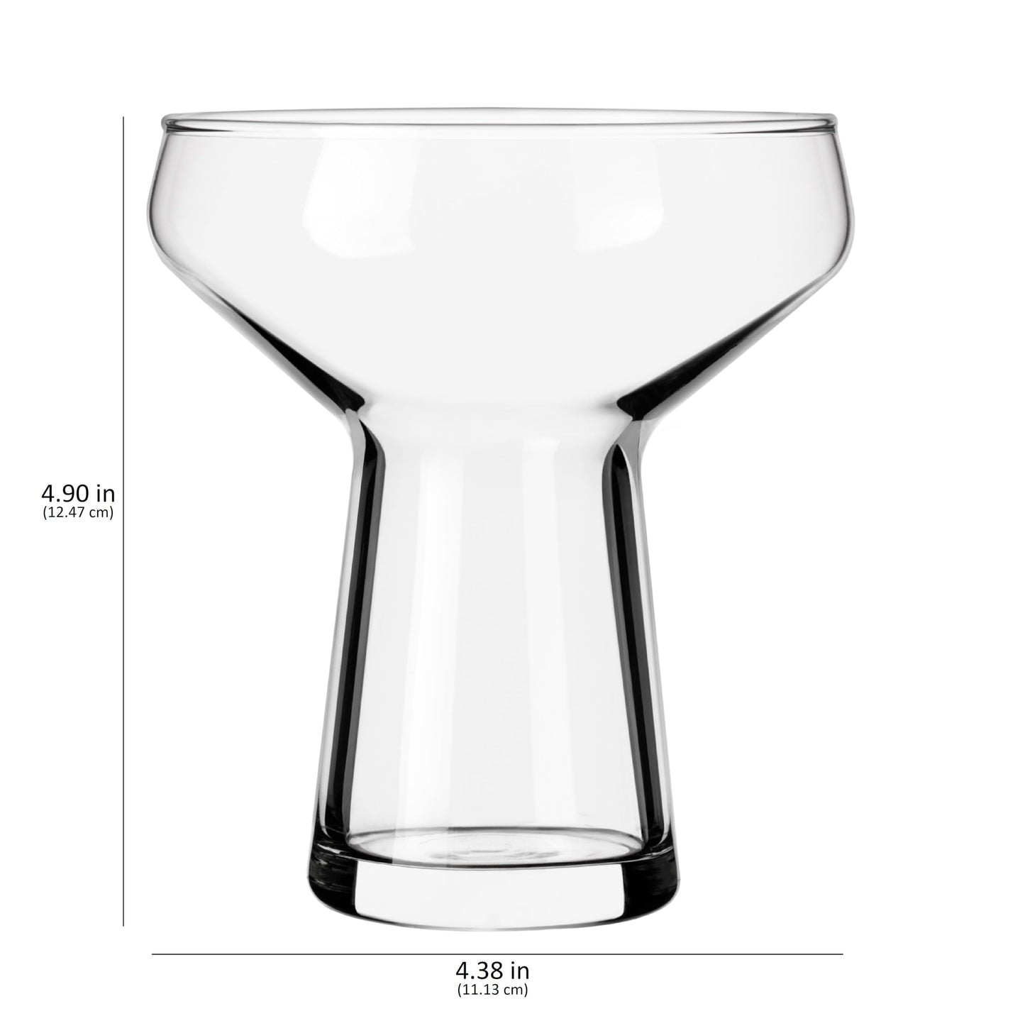 Libbey Stemless Margarita Glasses Set of 6, Modern Margarita Glasses, Lightweight, Unique Bar Glasses, Lead-Free Margarita Set, 10.25 ounces