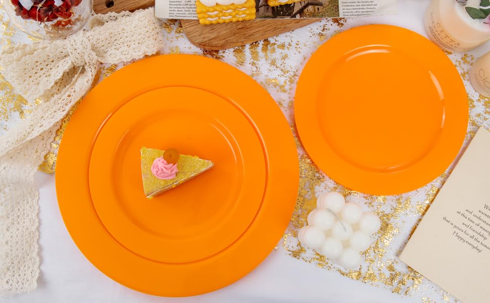 FLOWERCAT 60PCS Pink Plastic Plates - Heavy Duty Pink Plates Disposable for Party/Mother's Day/Wedding - Include 30PCS 10.25inch Pink Dinner Plates and 30PCS 7.5inch Pink Dessert/Salad Plates