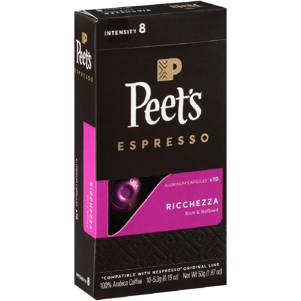 Peet's Coffee Gifts, Espresso Coffee Pods Variety Pack, Dark & Medium Roasts, Intensity 8-11, 40 Count (4 Boxes of 10 Espresso Capsules)