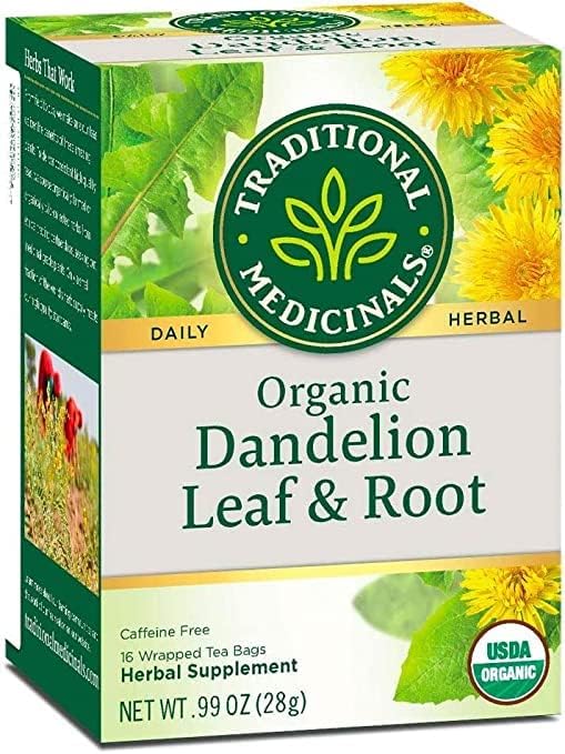 Traditional Medicinals Tea, Organic Lemon Balm, Calms Nerves & Supports Digestion, 16 Tea Bags