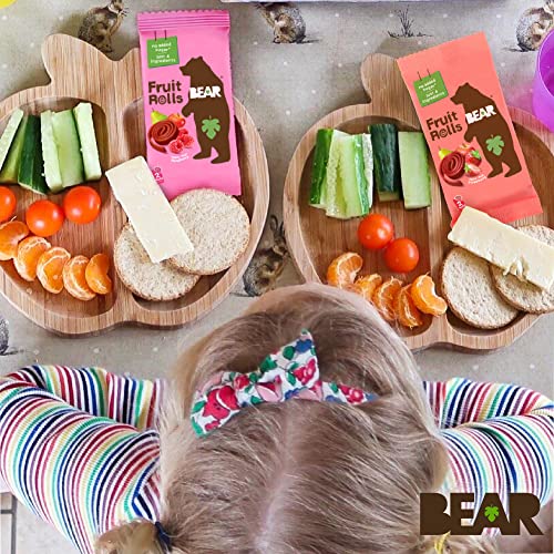 BEAR Real Fruit Snack Rolls - Gluten Free, Vegan, and Non-GMO - Strawberry – Healthy School And Lunch Snacks For Kids And Adults, 0.7 Ounce (Pack of 12)