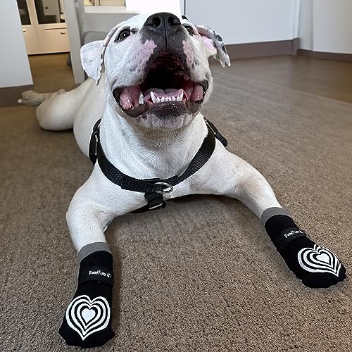 Medical First-Aid Double Sided Anti-Slip Cotton Dog Socks | PawFlex Comfy Pawz Silicone Nonslip at Inner Cuff for No Twisting or Sliding Off | Pet Paw Protection |Wound Care | Traction Control