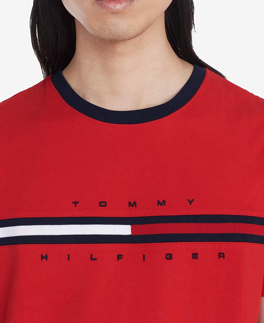 Tommy Hilfiger Men's Short Sleeve Signature Stripe Graphic T-Shirt