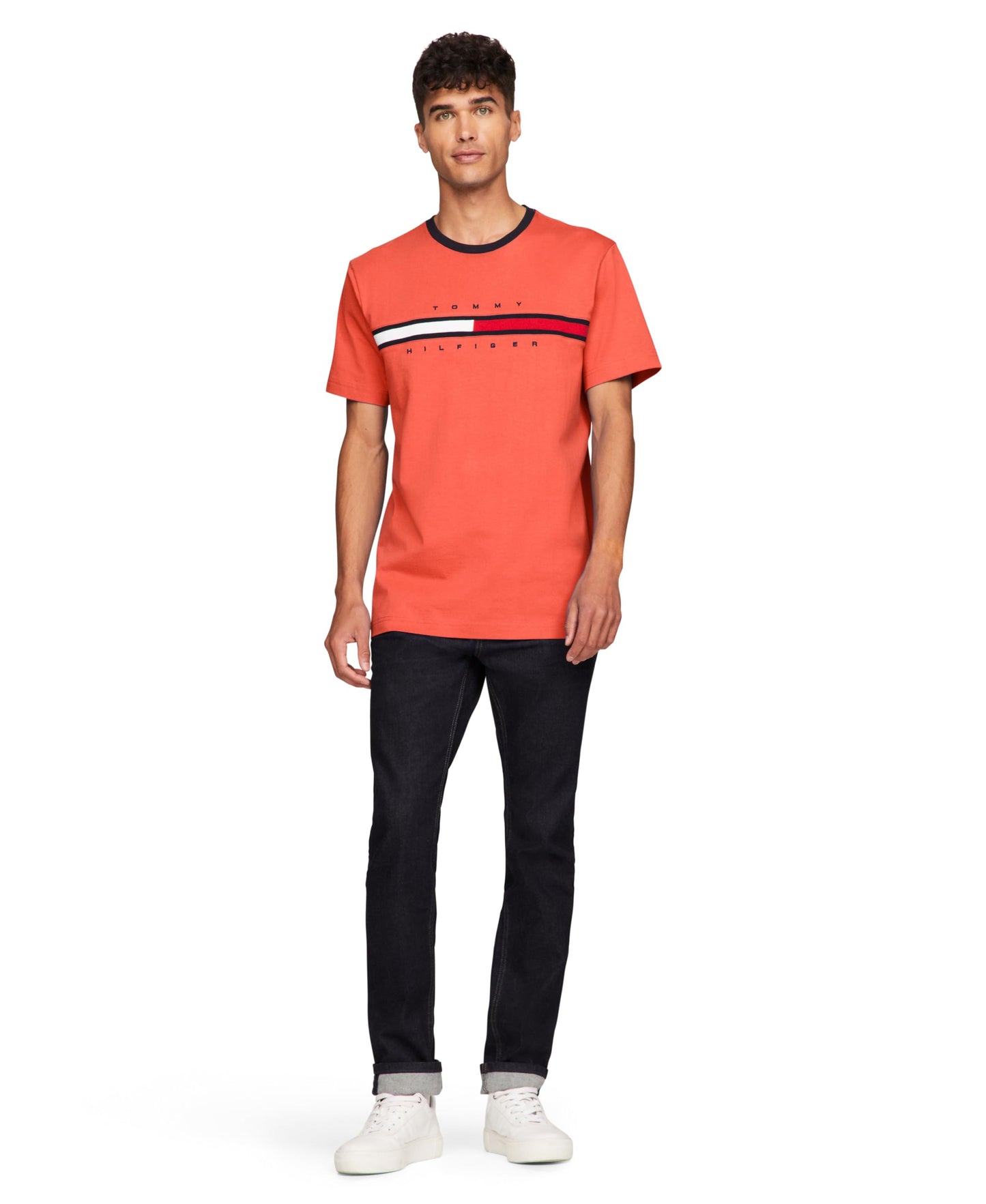 Tommy Hilfiger Men's Short Sleeve Signature Stripe Graphic T-Shirt