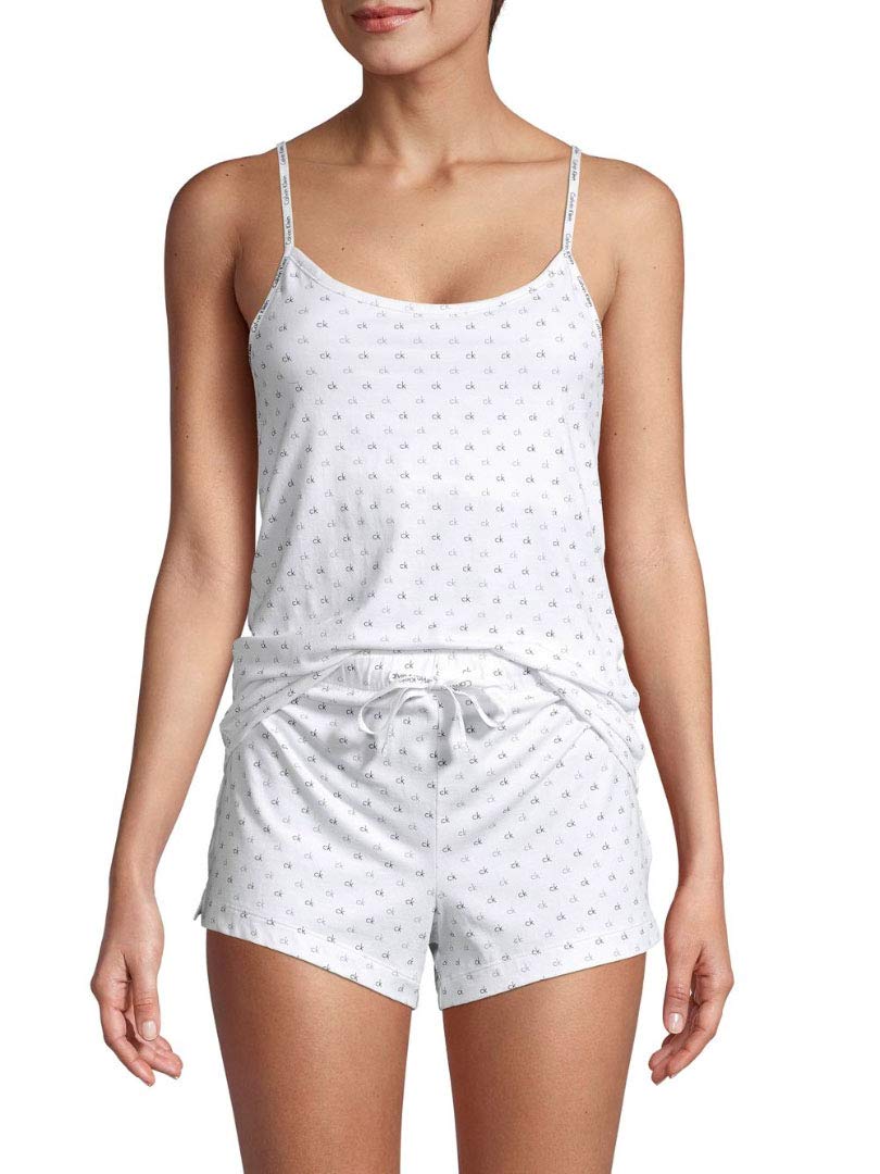 Calvin Klein Women's Carousel Logo Camisole & Shorts Pajama 2-Piece Set