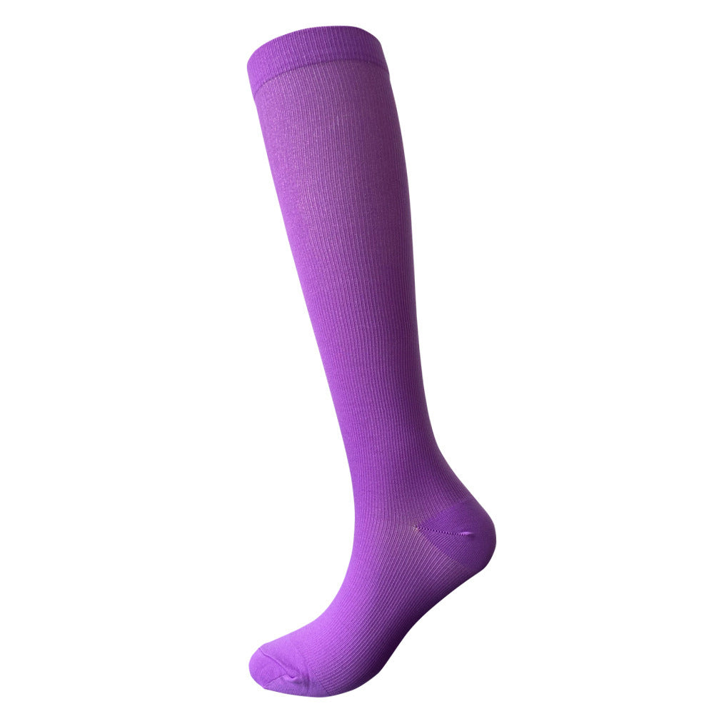 Solid Color Sports Compression Stockings Fitness Running Stockings