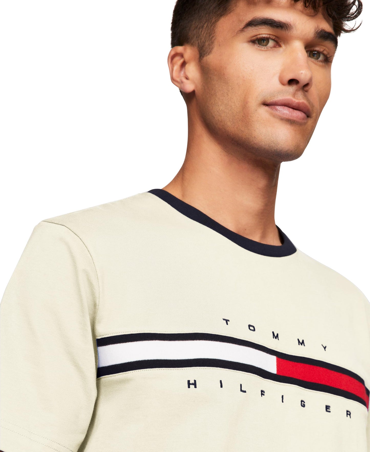 Tommy Hilfiger Men's Short Sleeve Signature Stripe Graphic T-Shirt