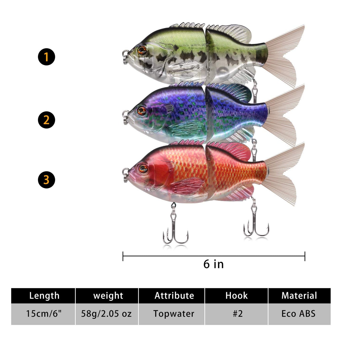 TRUSCEND Fishing Lures for Freshwater and Saltwater, Lifelike Swimbait for Bass Trout Crappie, Slow Sinking Bass Fishing Lure, Amazing Fishing Gifts for Men, Must-Have for Family Fishing Gear