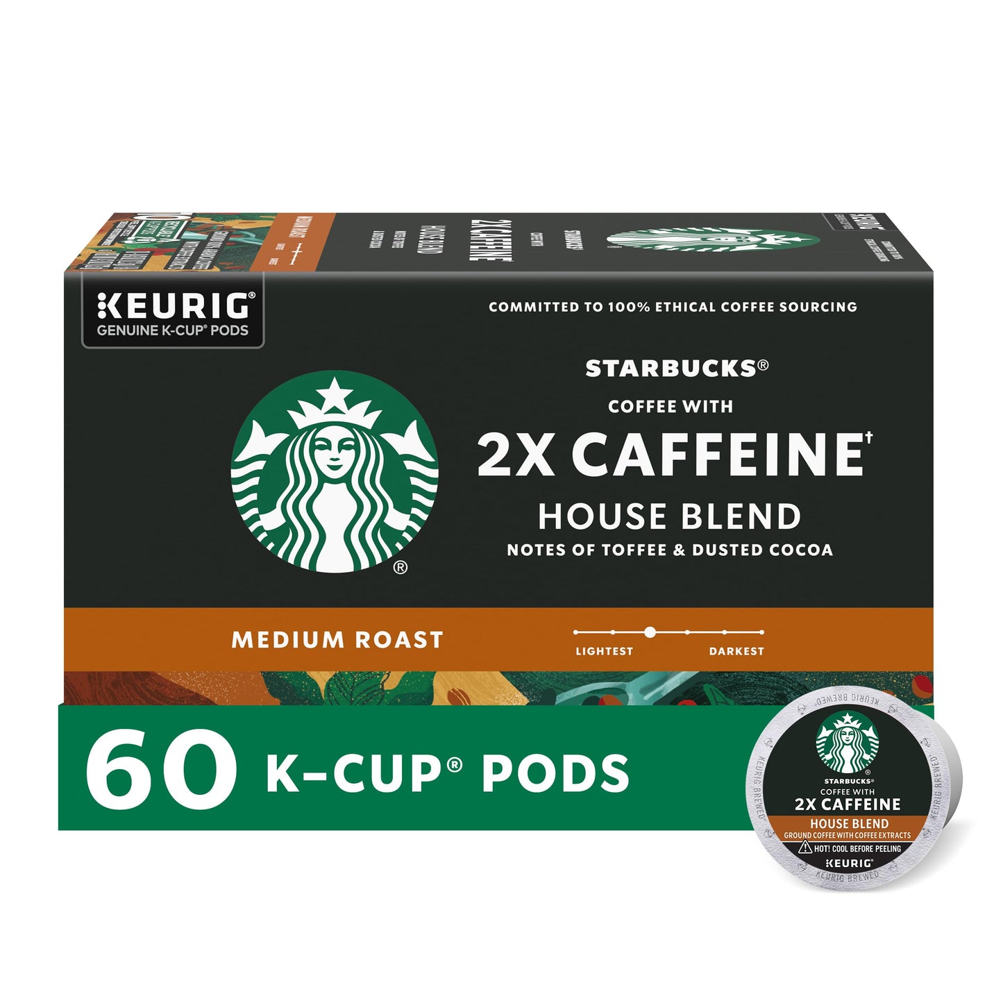 Starbucks K-Cup Coffee Pods—Medium Roast Coffee—Pike Place Roast for Keurig Brewers—100% Arabica—4 boxes (96 pods total)