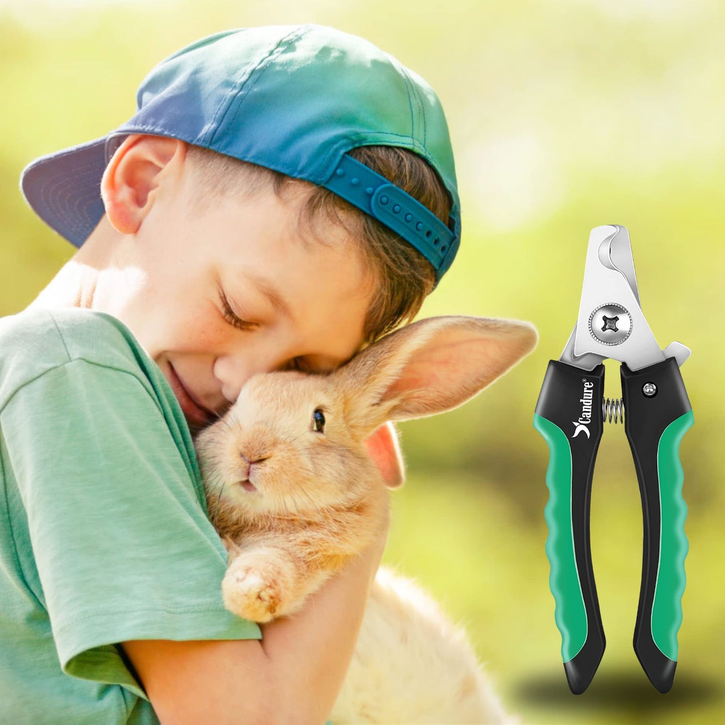 Candure Dog Nail Clippers Professional Pet Nail Clipper Suitable for Large to Medium Dogs, Cats, Rabbits and Guinea Pigs - Safety Lock/Protective Guard to Avoid Over Cutting