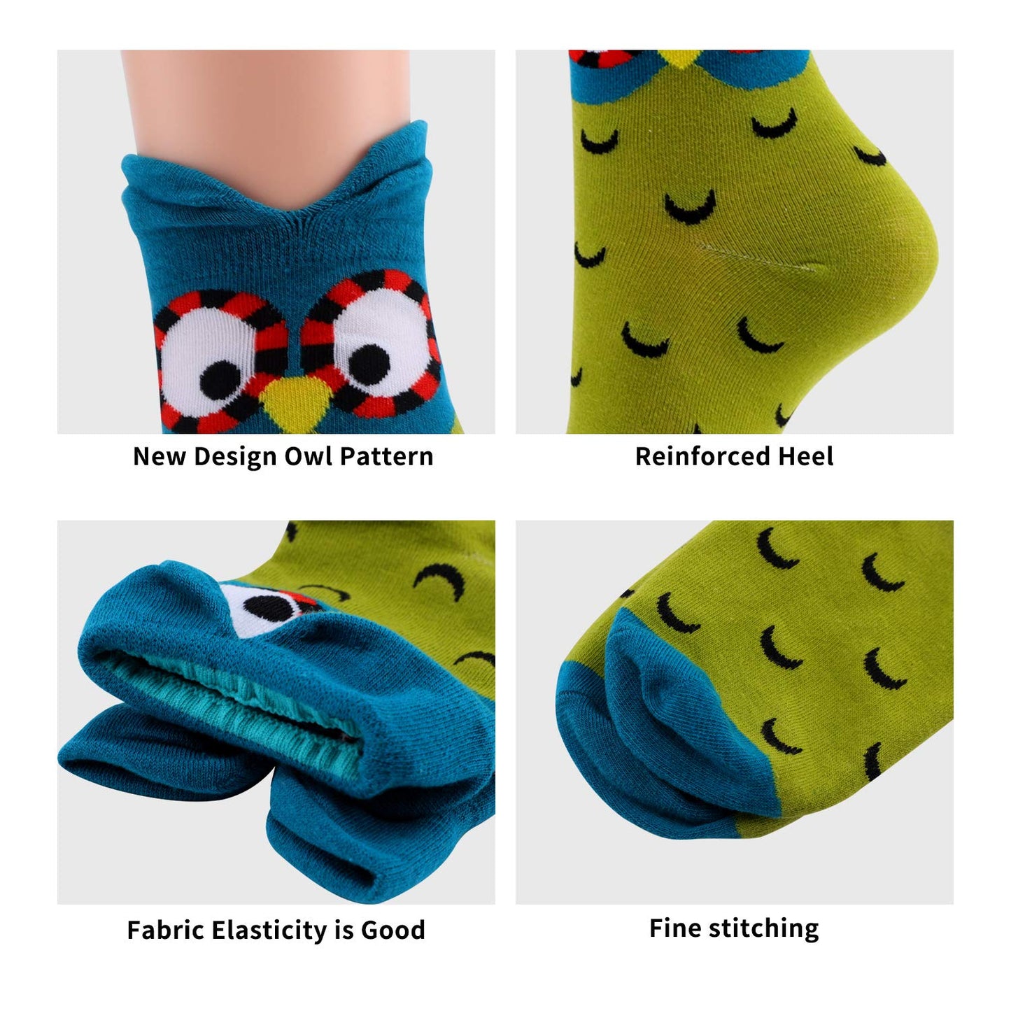 Jeasona Women's Cat Socks Cat Gifts Cute Animal Socks Dog Owl Gifts for Women