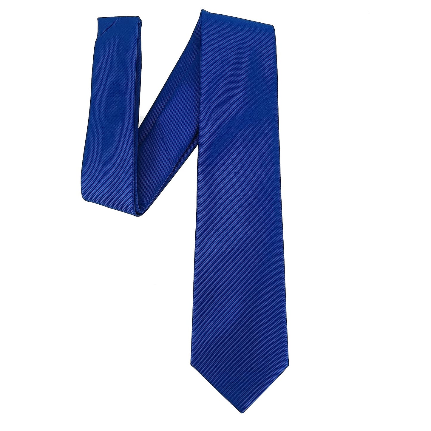 KOOELLE Men's Ties Solid Pure Color Plain Formal Black Ties For Men