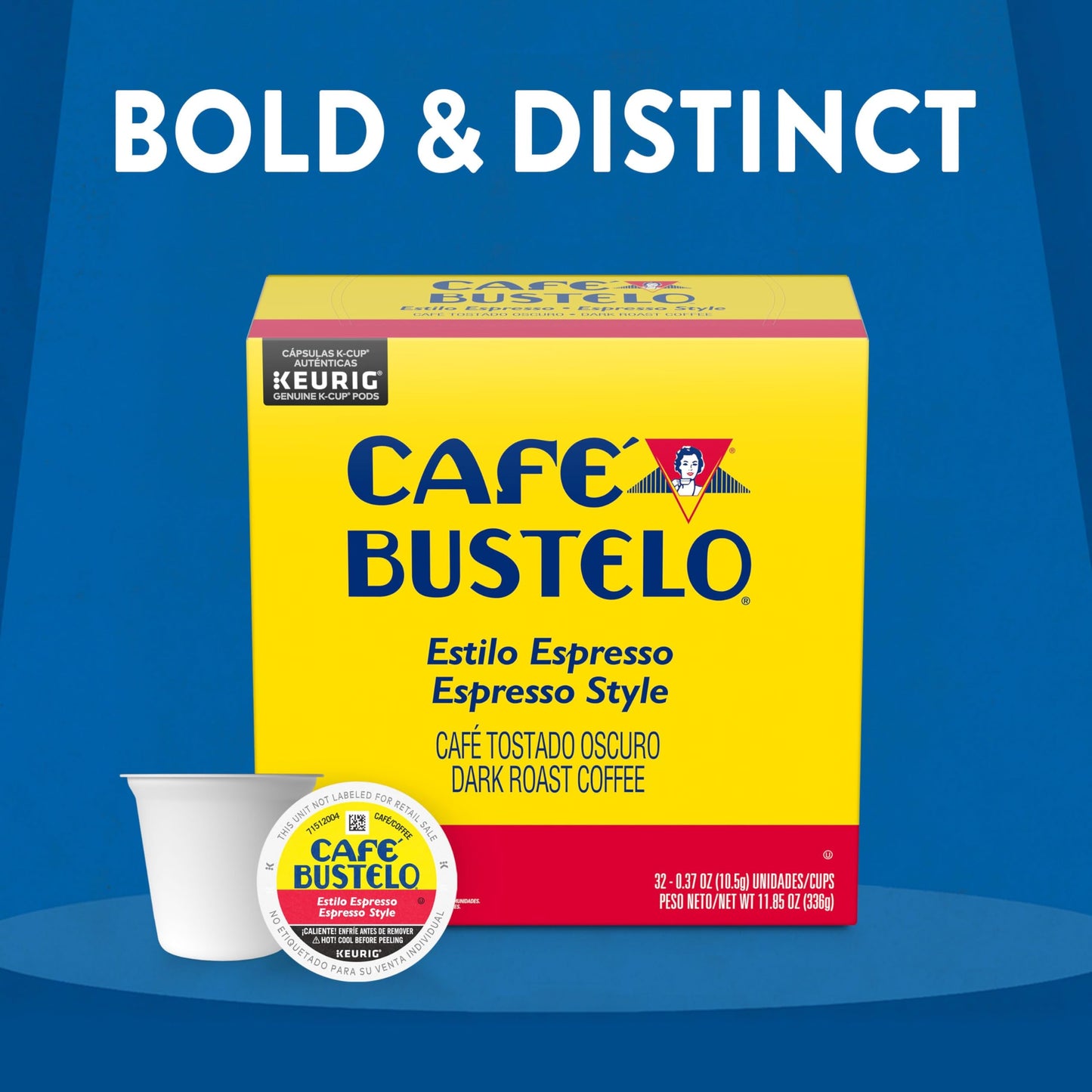 Café Bustelo Espresso Style Dark Roast Coffee, 72 Keurig K-Cup Pods