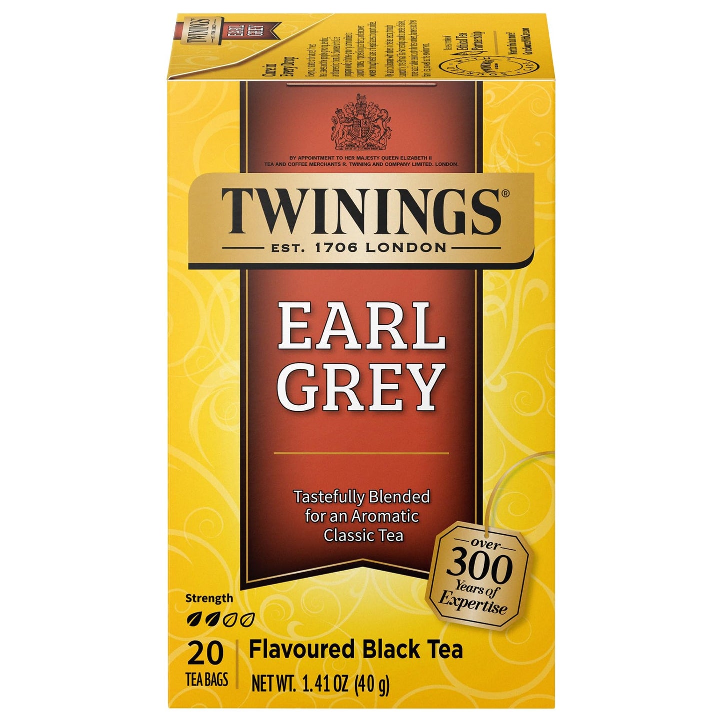 Twinings Decaffeinated English Breakfast Individually Wrapped Black Tea Bags, 20 Count Pack of 6, Flavourful & Robust