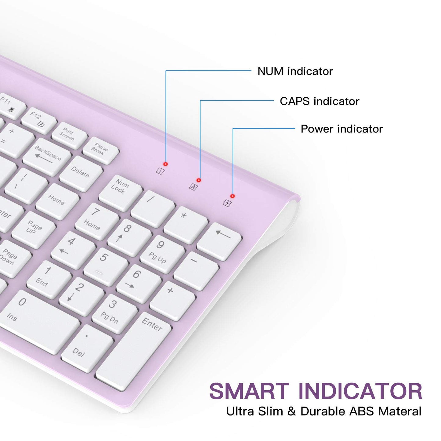 cimetech Wireless Keyboard and Mouse Combo, Compact Full Size Wireless Computer Keyboard and Mouse Set 2.4G Ultra-Thin Sleek Design for Windows, Computer, Desktop, PC, Notebook, Laptop - Grey