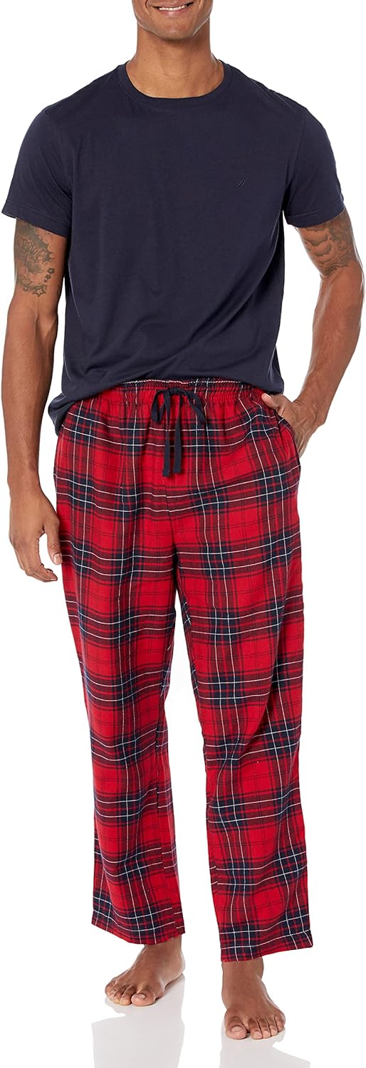 Nautica Men's Plaid Flannel Pajama Pant Set