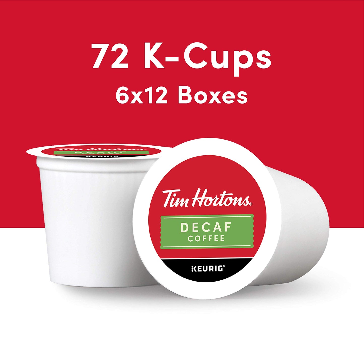 Tim Hortons Original Blend, Medium Roast Coffee, Single-Serve K-Cup Pods Compatible with Keurig Brewers, 72ct K-Cups, 12 Count (Pack of 6)