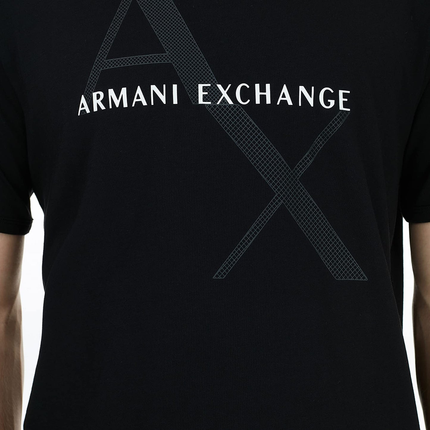 A|X ARMANI EXCHANGE Men's Tonal and Contrast Logo Core Crew Neck T Shirt