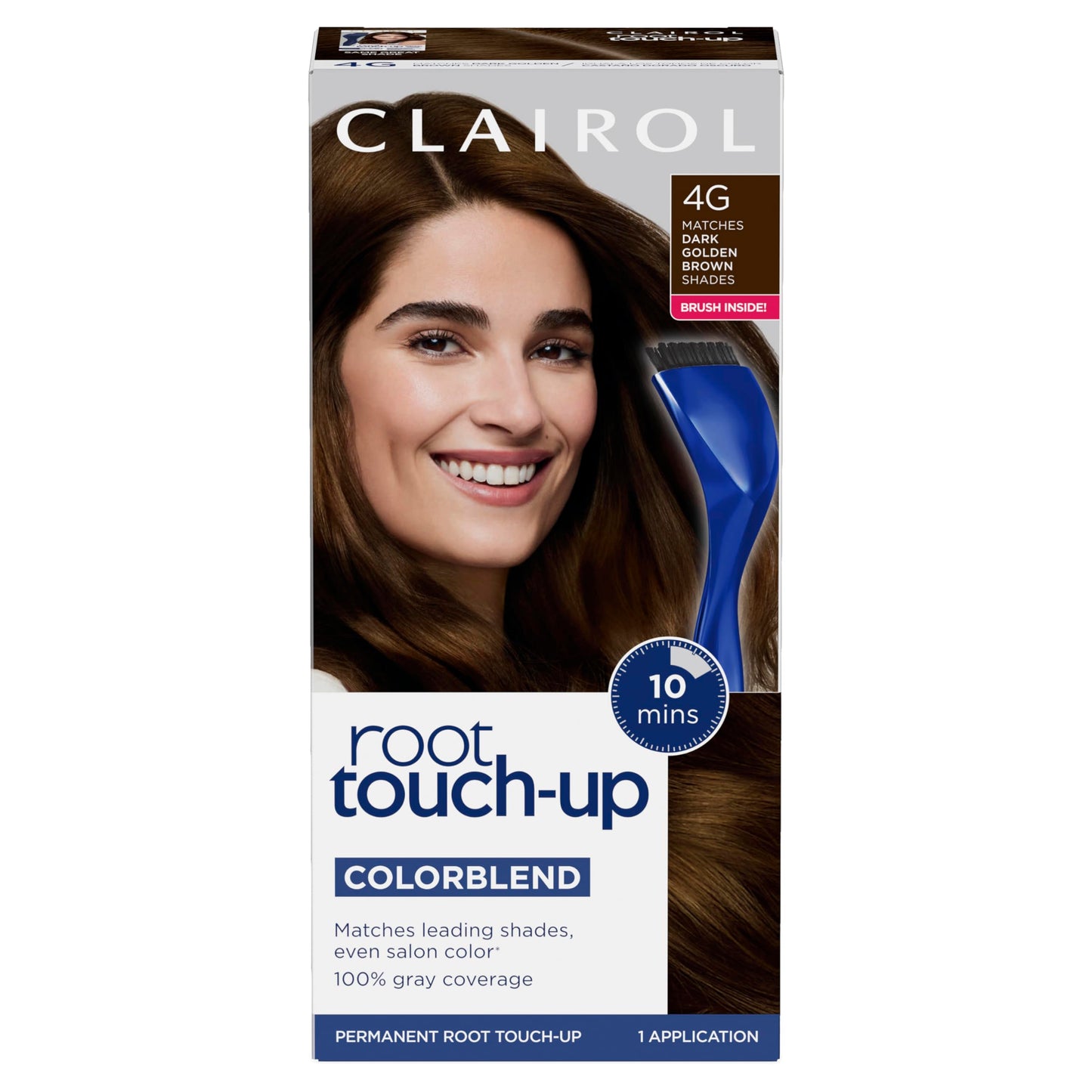 Clairol Root Touch-Up by Nice'n Easy Permanent Hair Dye, 4 Dark Brown Hair Color, Pack of 2