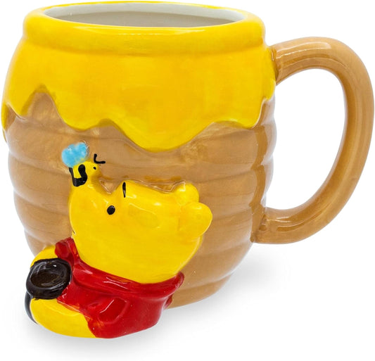 Silver Buffalo Winnie the Pooh Honey "Hunny" Pot Ceramic 3D Sculpted Coffee Mug, 23 Ounces