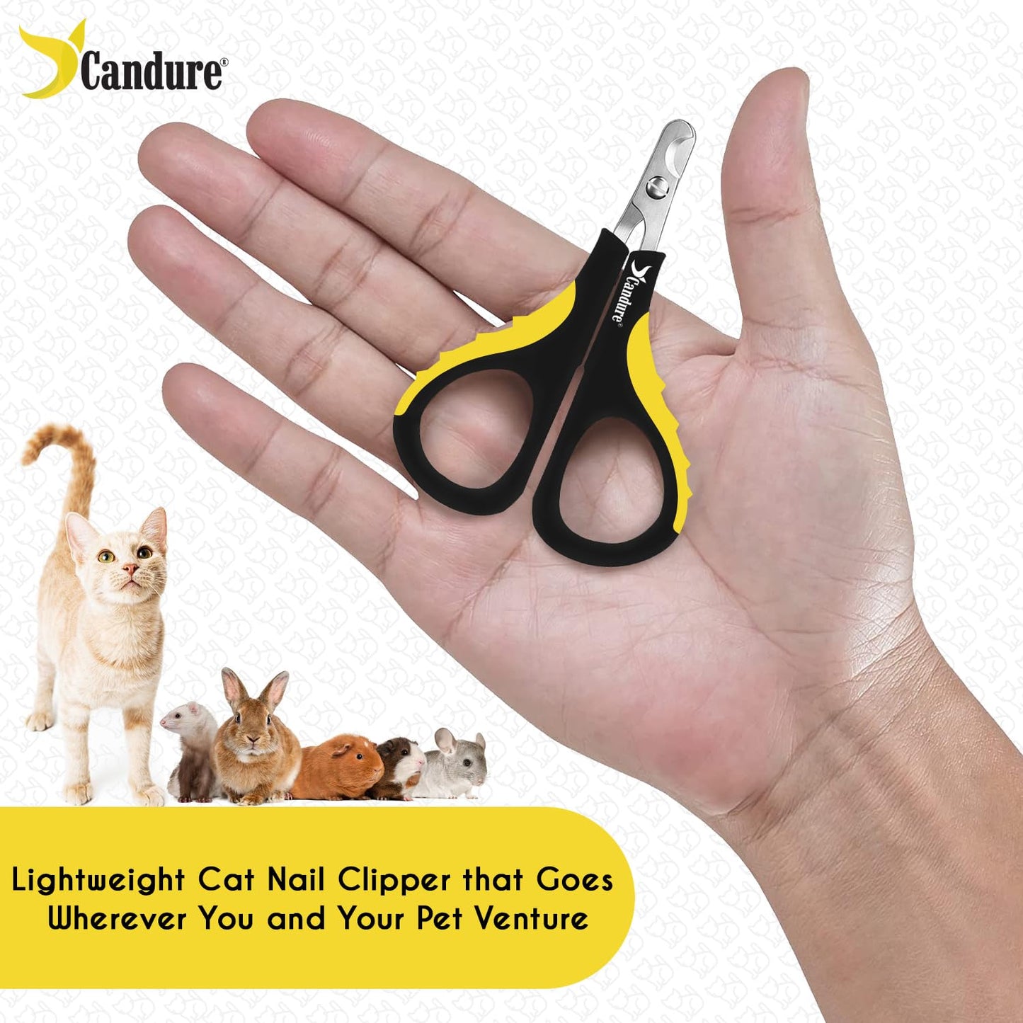 Candure Dog Nail Clippers Professional Pet Nail Clipper Suitable for Large to Medium Dogs, Cats, Rabbits and Guinea Pigs - Safety Lock/Protective Guard to Avoid Over Cutting