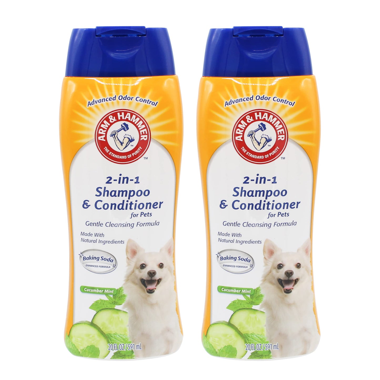 Arm & Hammer for Pets 2-In-1 Shampoo & Conditioner for Dogs | Dog Shampoo & Conditioner in One | Cucumber Mint, 20 Ounce Bottle Dog Shampoo and Conditioner for All Dogs