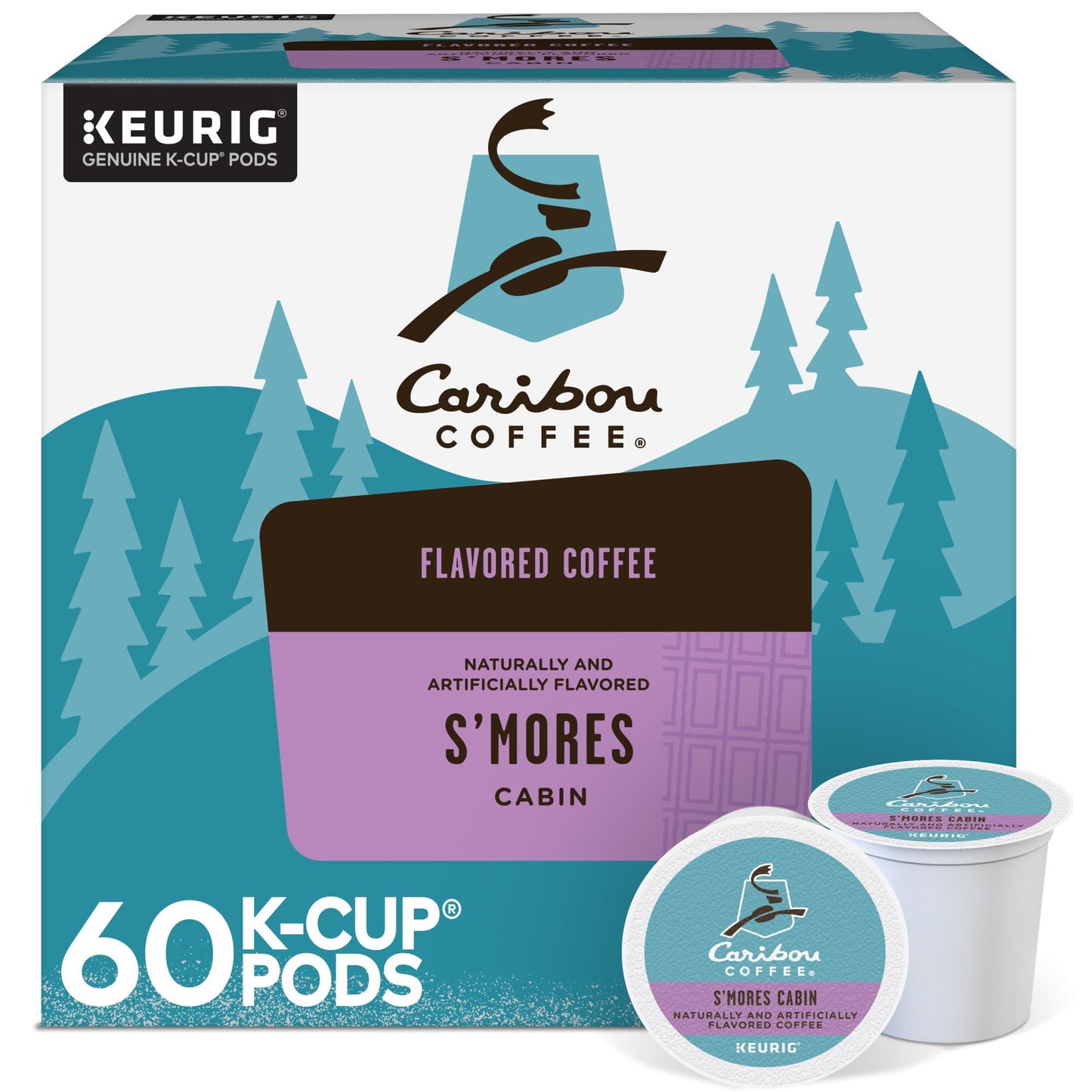 Caribou Coffee Caribou Blend, Keurig Single-Serve K-Cup Pods, Medium Roast Coffee, 32 Count