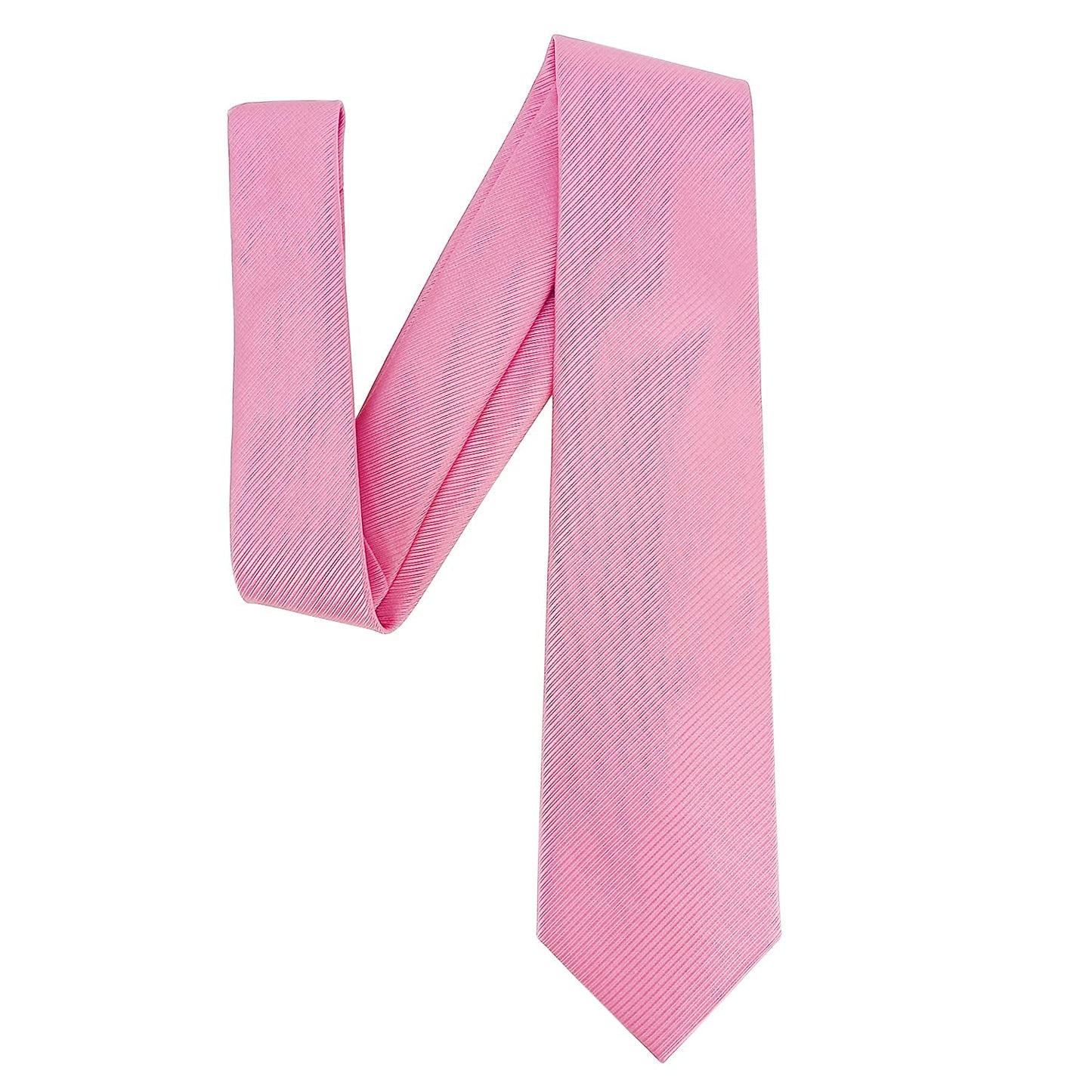 KOOELLE Men's Ties Solid Pure Color Plain Formal Black Ties For Men