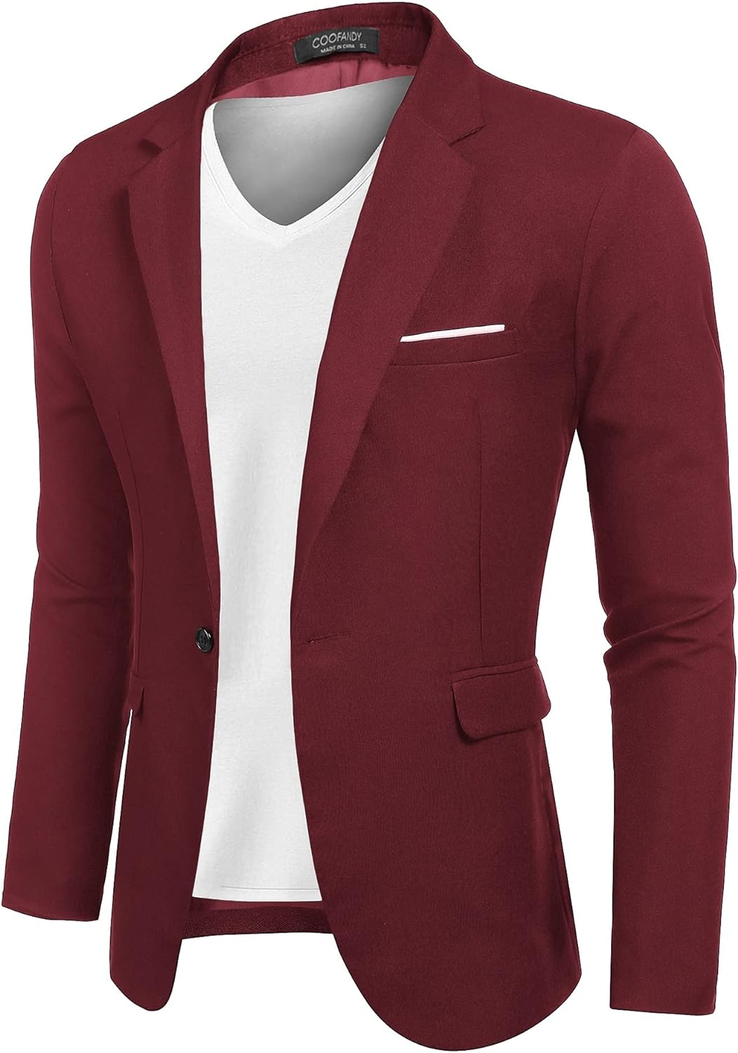 COOFANDY Men's Blazer Casual Sport Coats Slim Fit One Button Suit Jacket Lightweight Sports Jacket