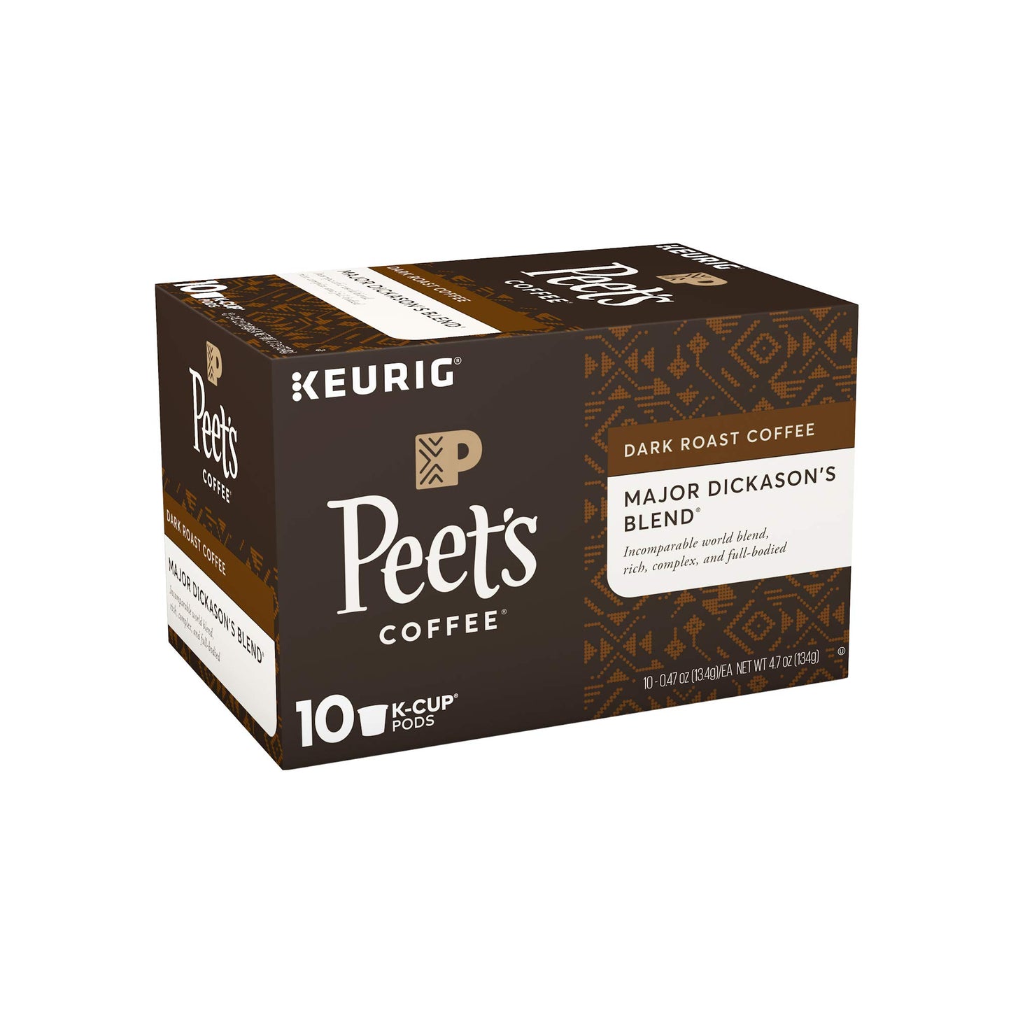 Peet's Coffee, Dark Roast K-Cup Pods for Keurig Brewers - Major Dickason's Blend 75 Count (1 Box of 75 K-Cup Pods)