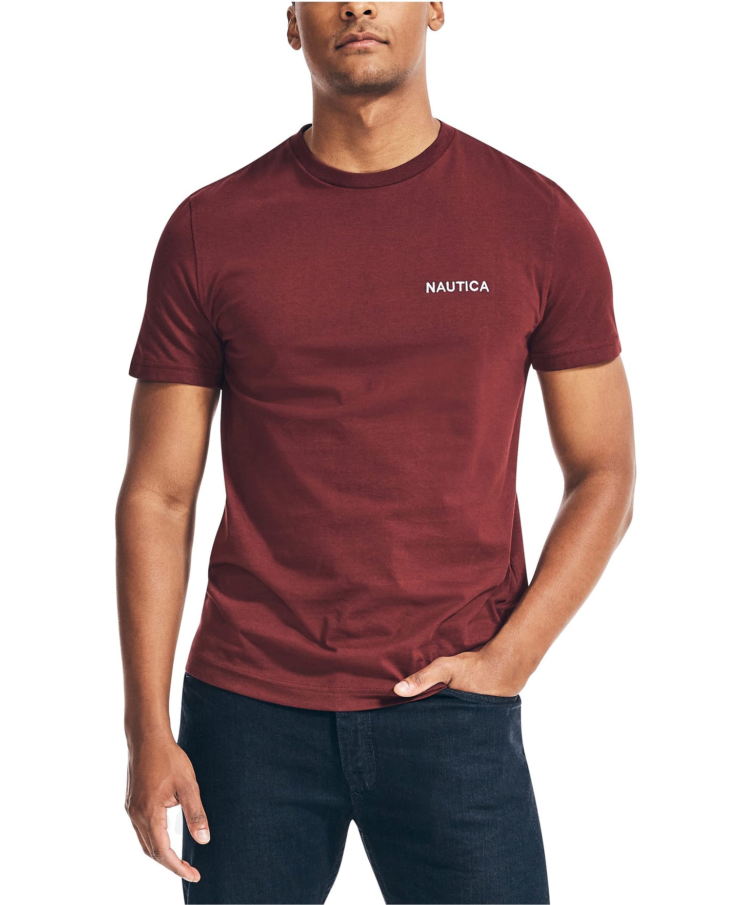 Nautica Men's Short Sleeve Solid Crew Neck T-Shirt