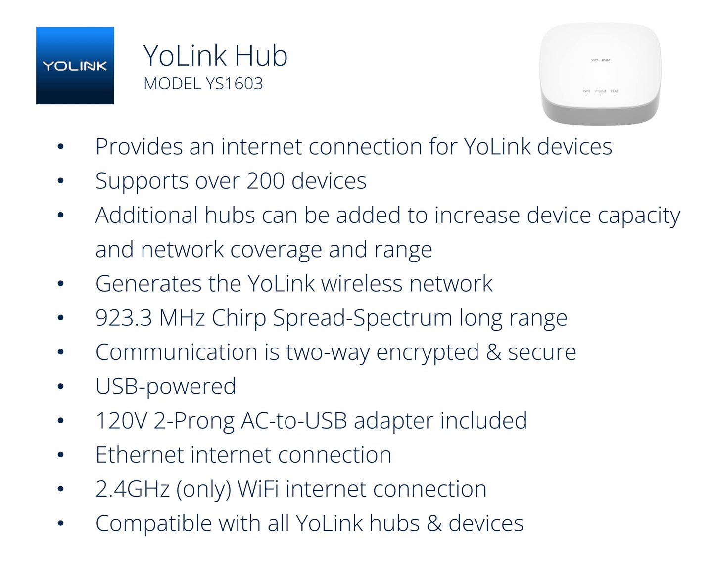 YoLink Smart Home Starter Kit: Hub & Water Leak Sensor 4-Pack, SMS/Text, Email & Push Notifications, LoRa Up to 1/4 Mile Open-Air Range, w/Alexa, IFTTT, Home Assistant