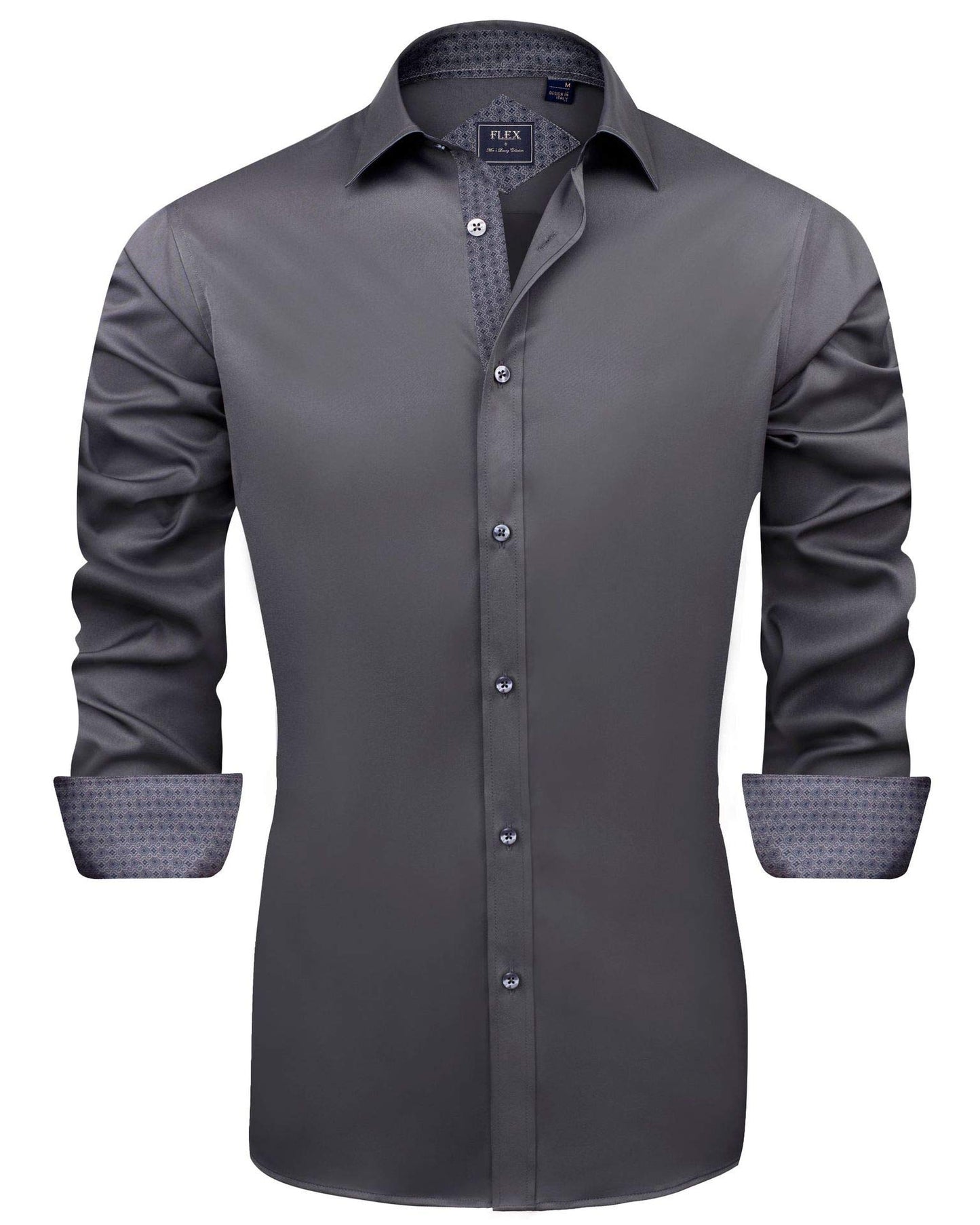 J.VER Men's Casual Long Sleeve Stretch Dress Shirt Wrinkle-Free Regular Fit Button Down Shirts