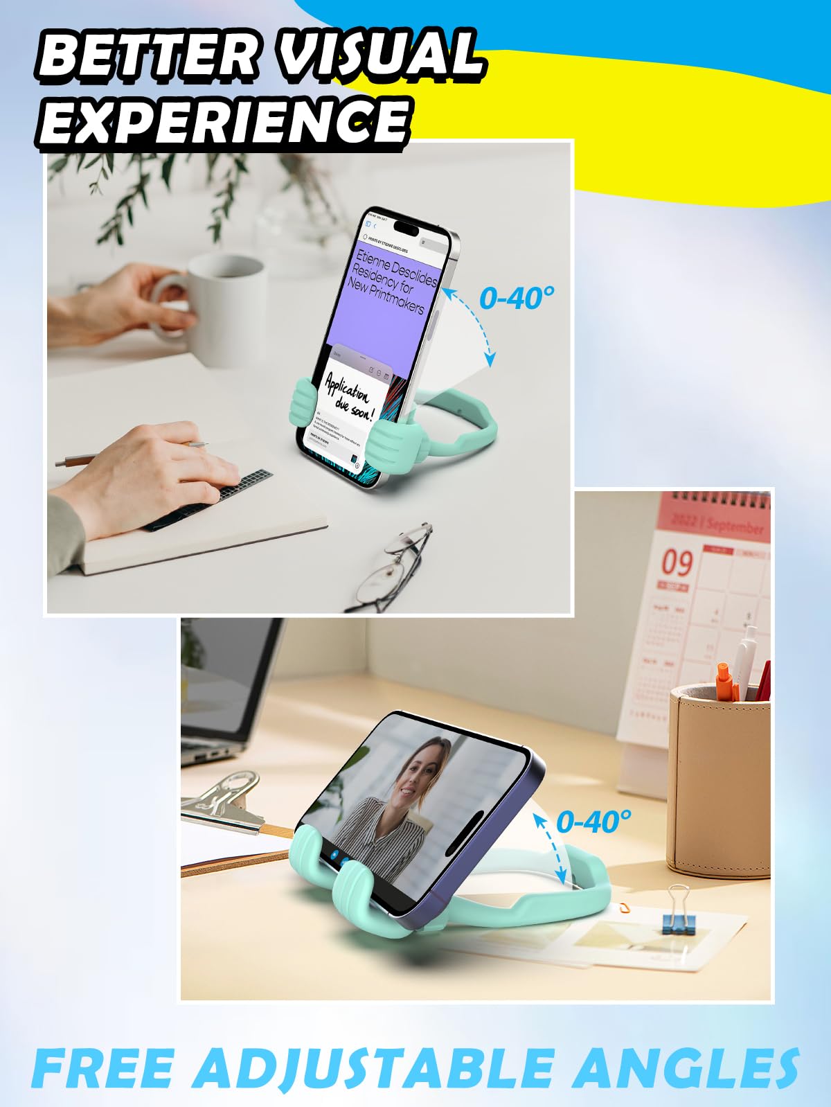 Graduation Gifts for Her Him 2024 College High School Masters Degree Thumbs up Lazy Phone Stand Holder Funny Gadgets Teens Boys Girls Kids Dad Father Mother Husband Wife Adults Men Who Have Everything