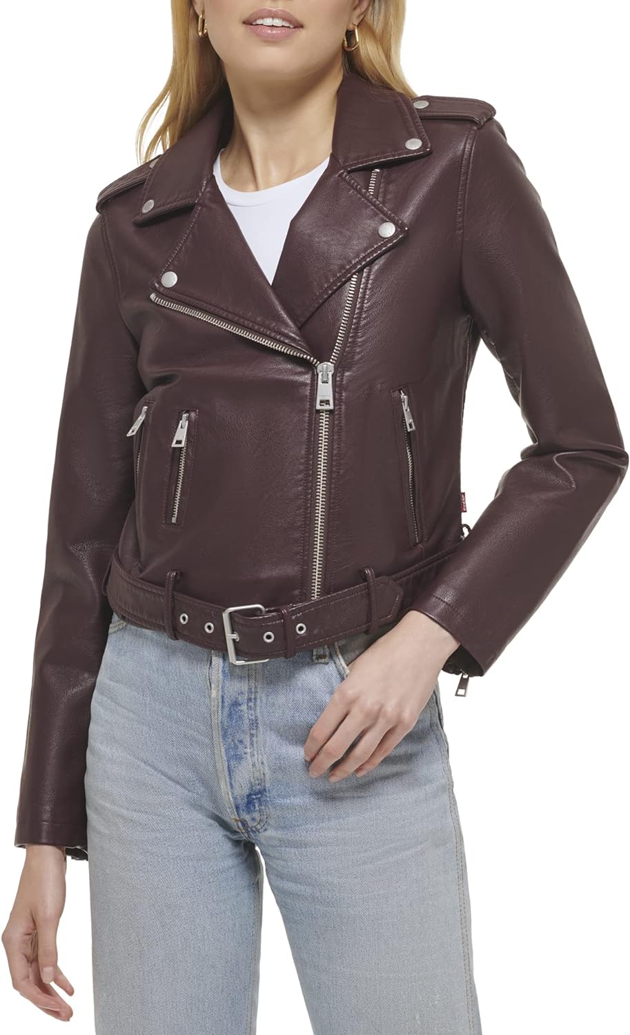 Levi's Women's Belted Faux Leather Moto Jacket (Regular & Plus Size)