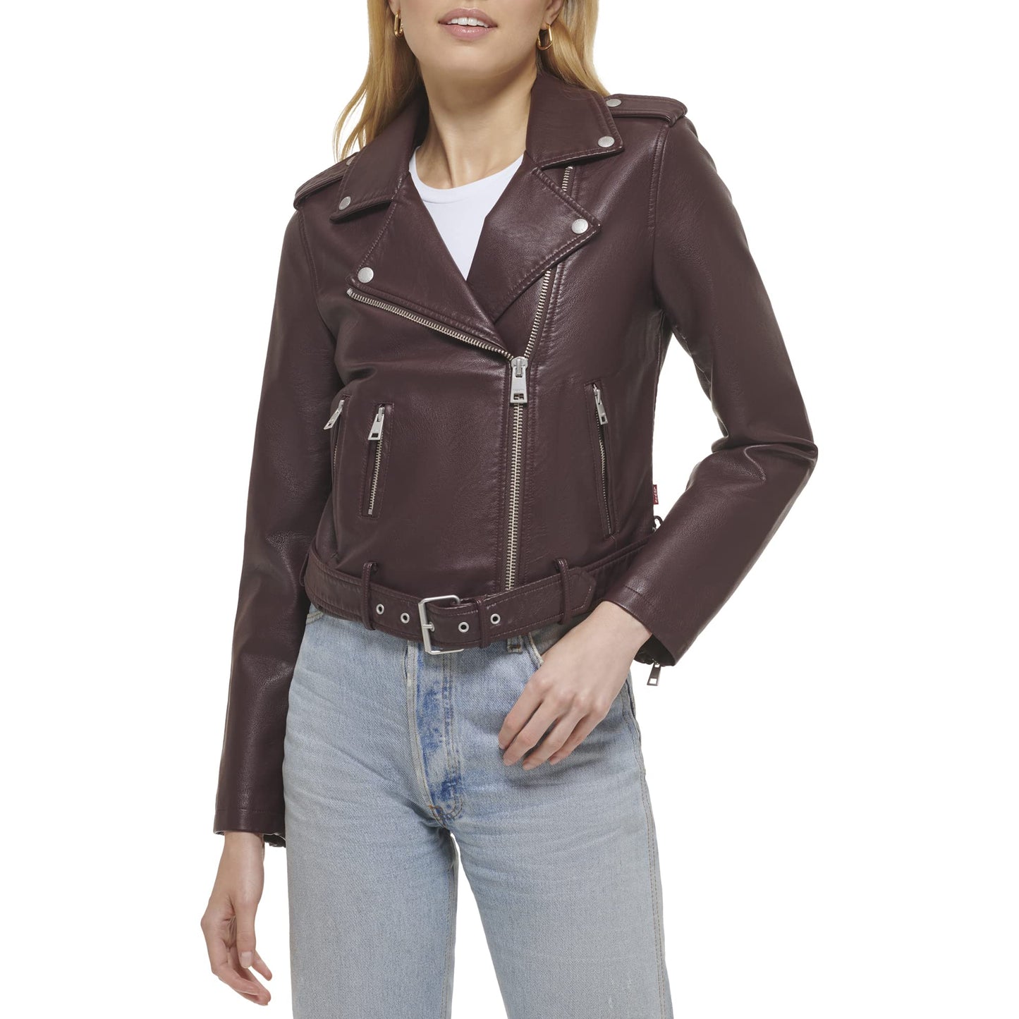 Levi's Women's Belted Faux Leather Moto Jacket (Regular & Plus Size)