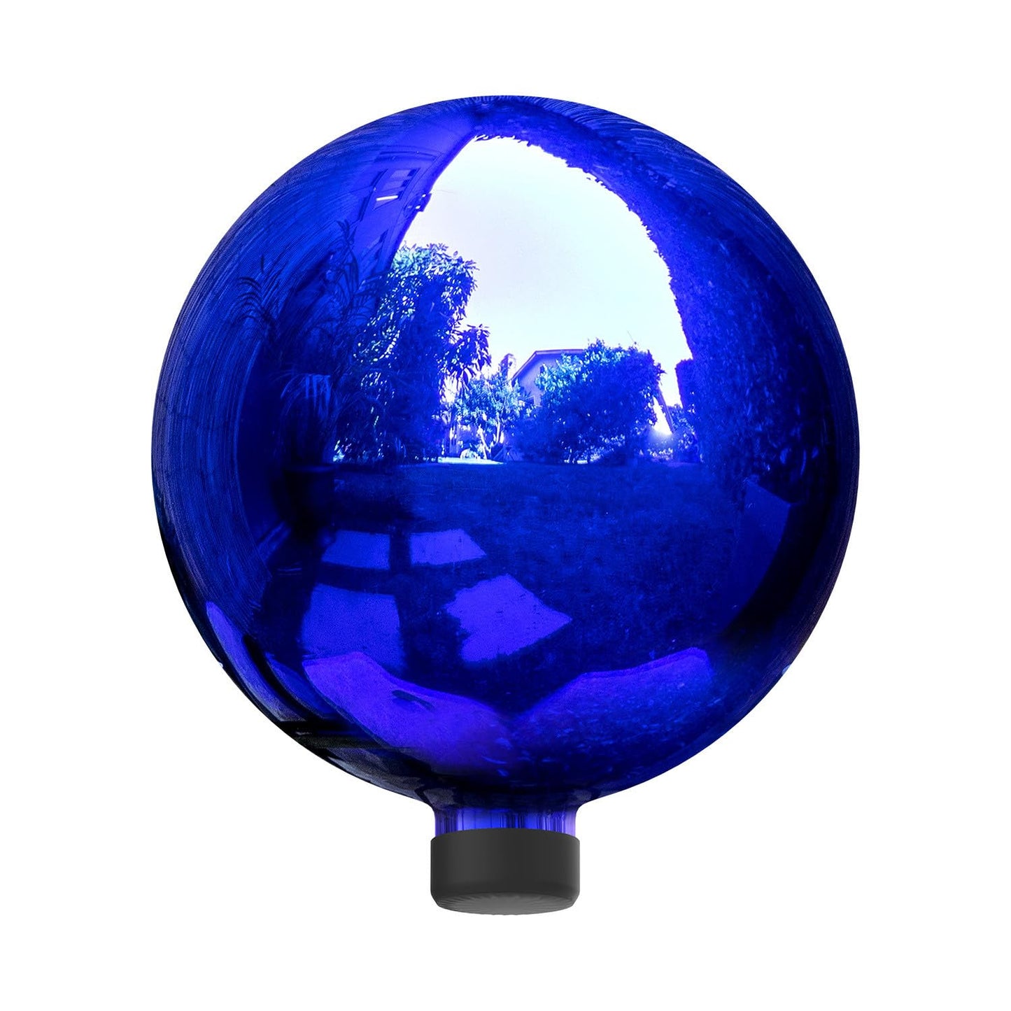 Alpine Corporation 10" Diameter Indoor/Outdoor Glass Gazing Globe Yard Decoration, Silver