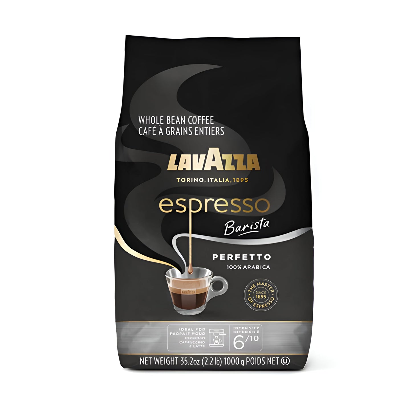 Lavazza Espresso Barista Gran Crema Whole Bean Coffee Blend, Medium Espresso Roast, Oz Bag (Packaging May Vary) - 2.2 LB, 35.2 Ounce