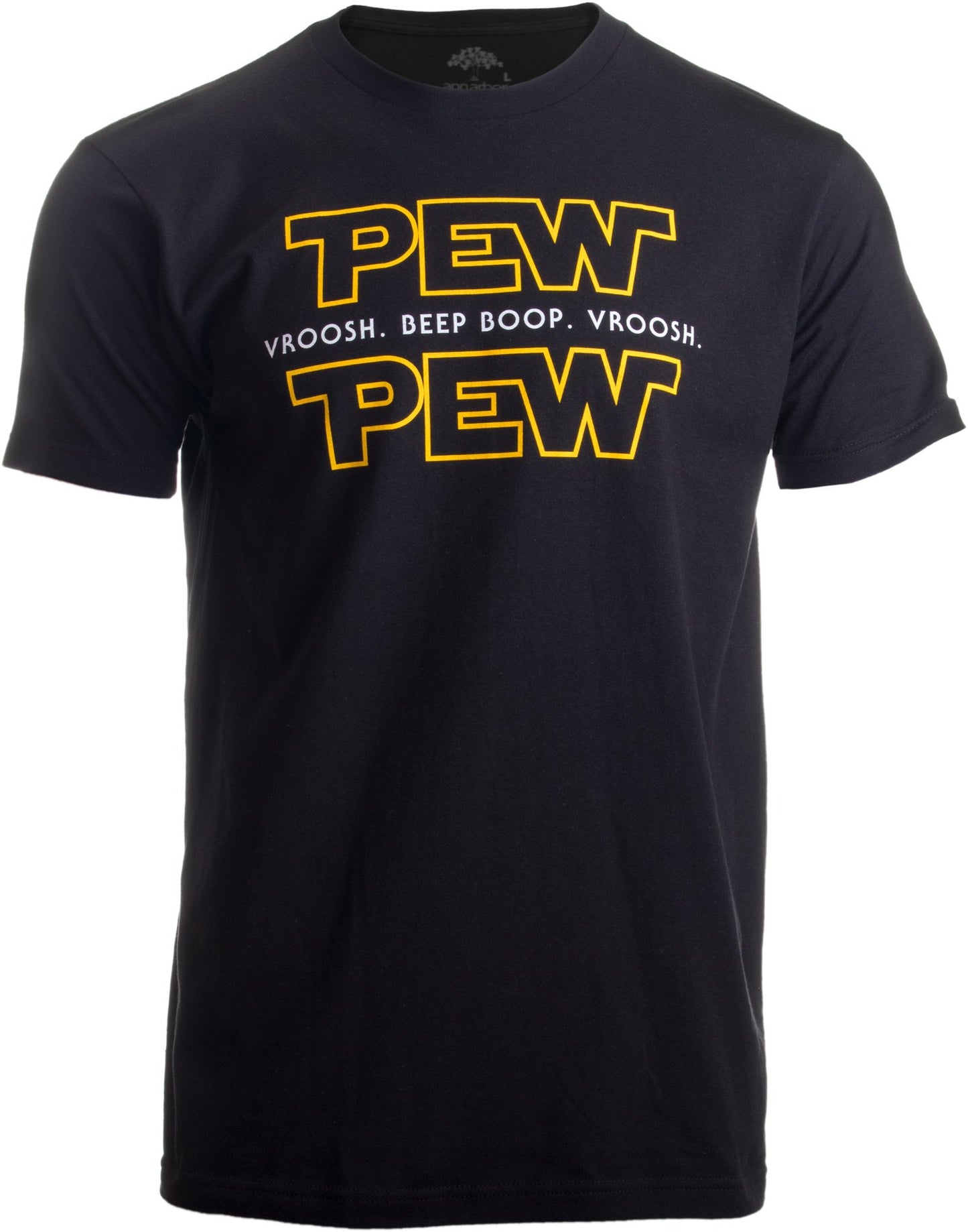 Pew Pew Wars | Funny Sci-fi Space Star Noises Science for Geek Men Women T-Shirt